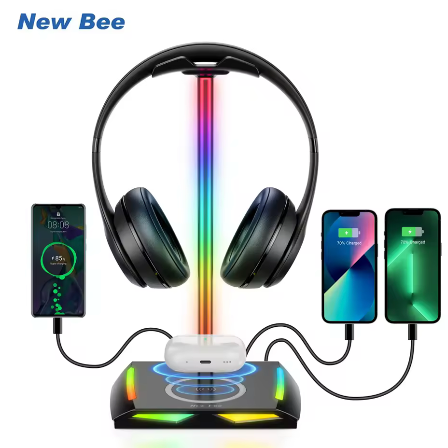 BEE Z12 RGB Gaming Headset-Halter mit Wireless Charging
