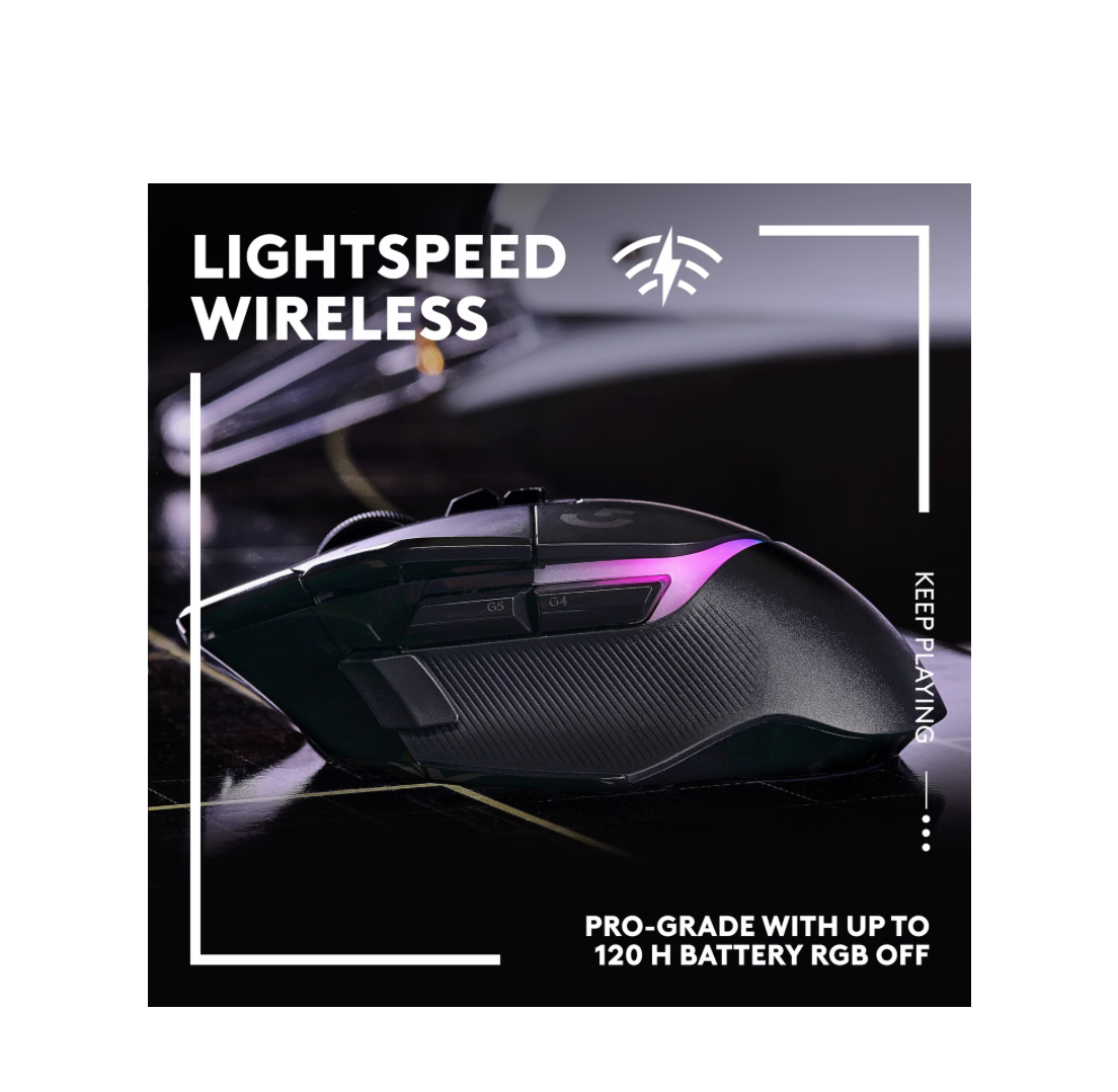 LOGITECH® | G502 X PLUS – Kabellose Gaming-Maus mit LIGHTFORCE-Switches (Schwarz)