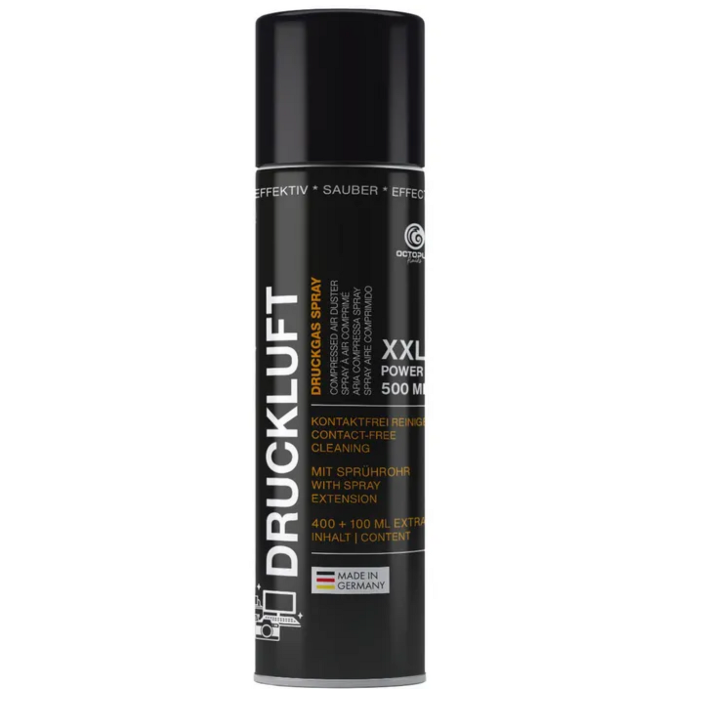 OCTOPUS® | Druckluftspray 500 ml – Reinigungs-Spray für Elektronik & Hardware