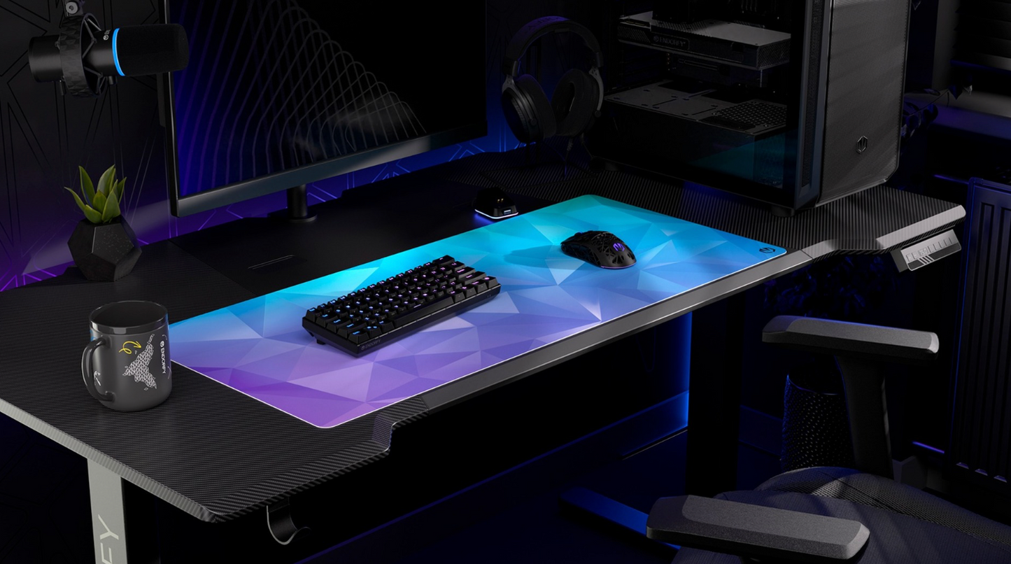 Endorfy Crystal Blue XL – Gaming-Mauspad Setup