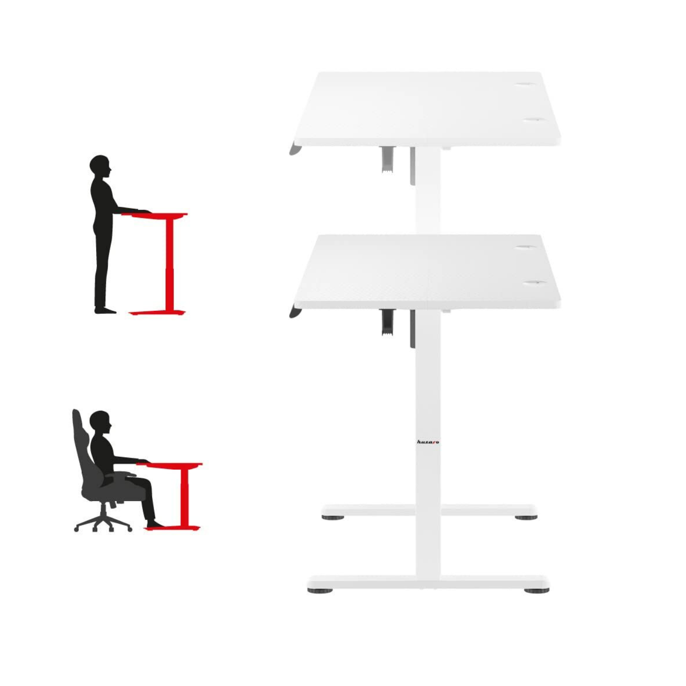 HUZARO Gaming-Schreibtisch stehend sitzend