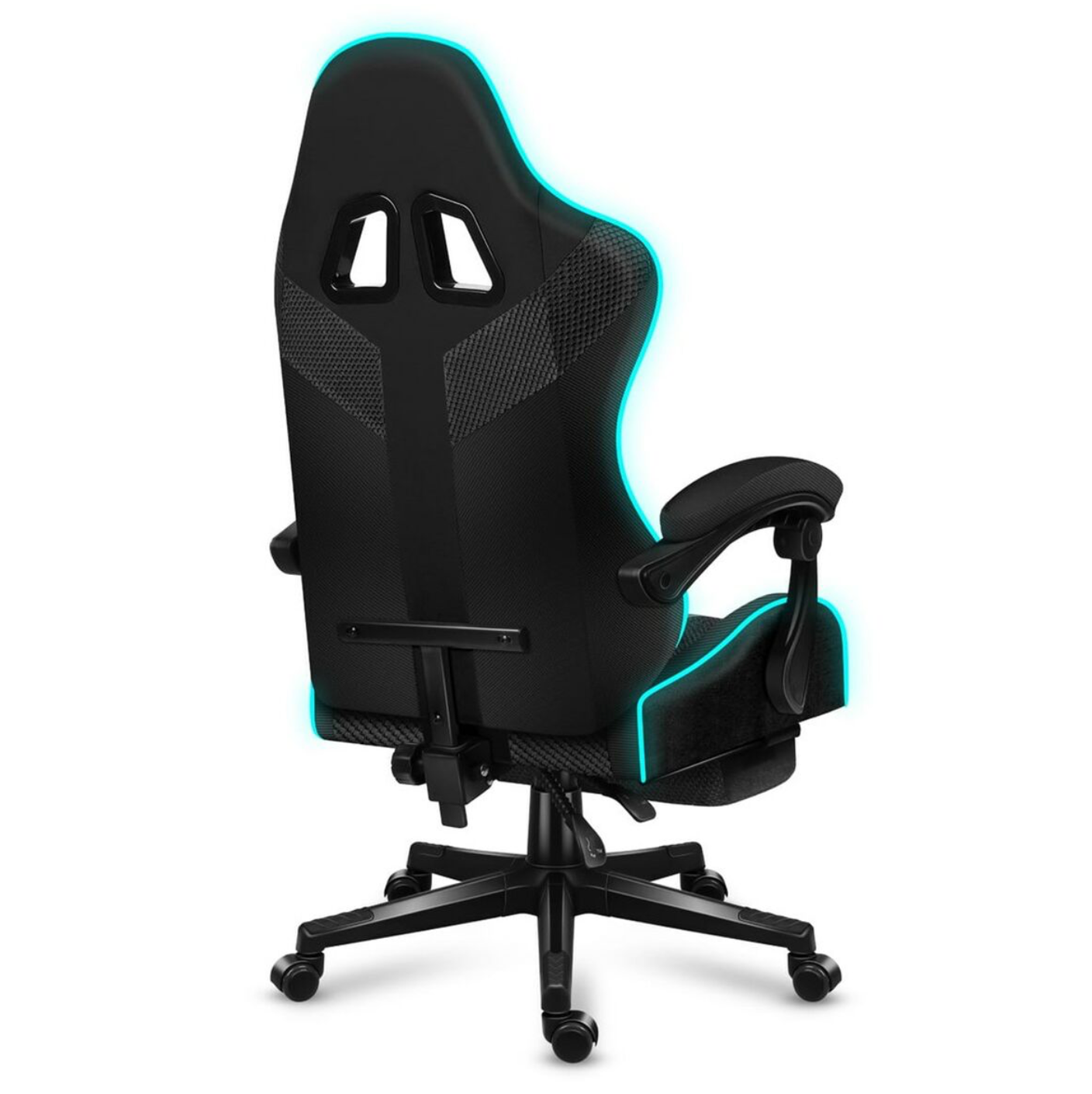 HUZARO Gaming-Stuhl FORCE 4.7 RGB – Schwarz Rückseite