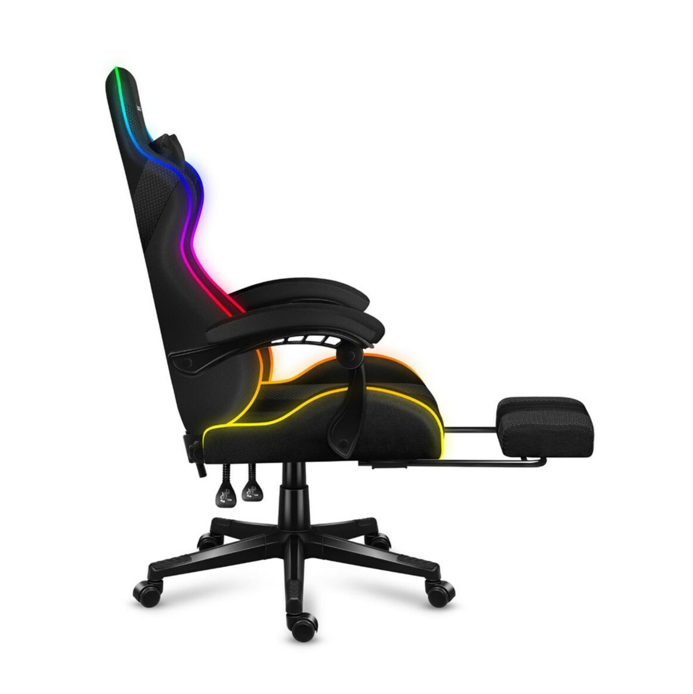HUZARO Gaming-Stuhl FORCE 4.7 RGB – Schwarz seitlich 2