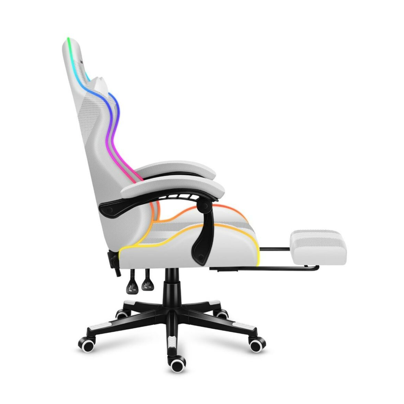HUZARO Gaming-Stuhl FORCE 4.7 RGB – Weiß Fußstütze