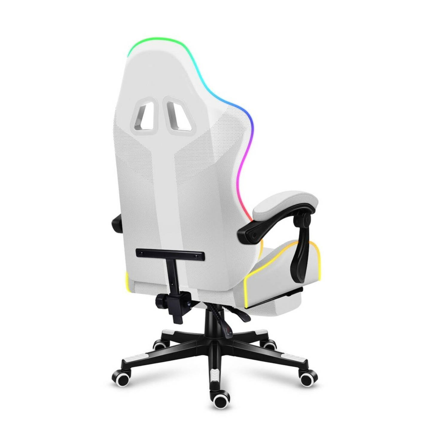 HUZARO Gaming-Stuhl FORCE 4.7 RGB – Weiß Rückseite