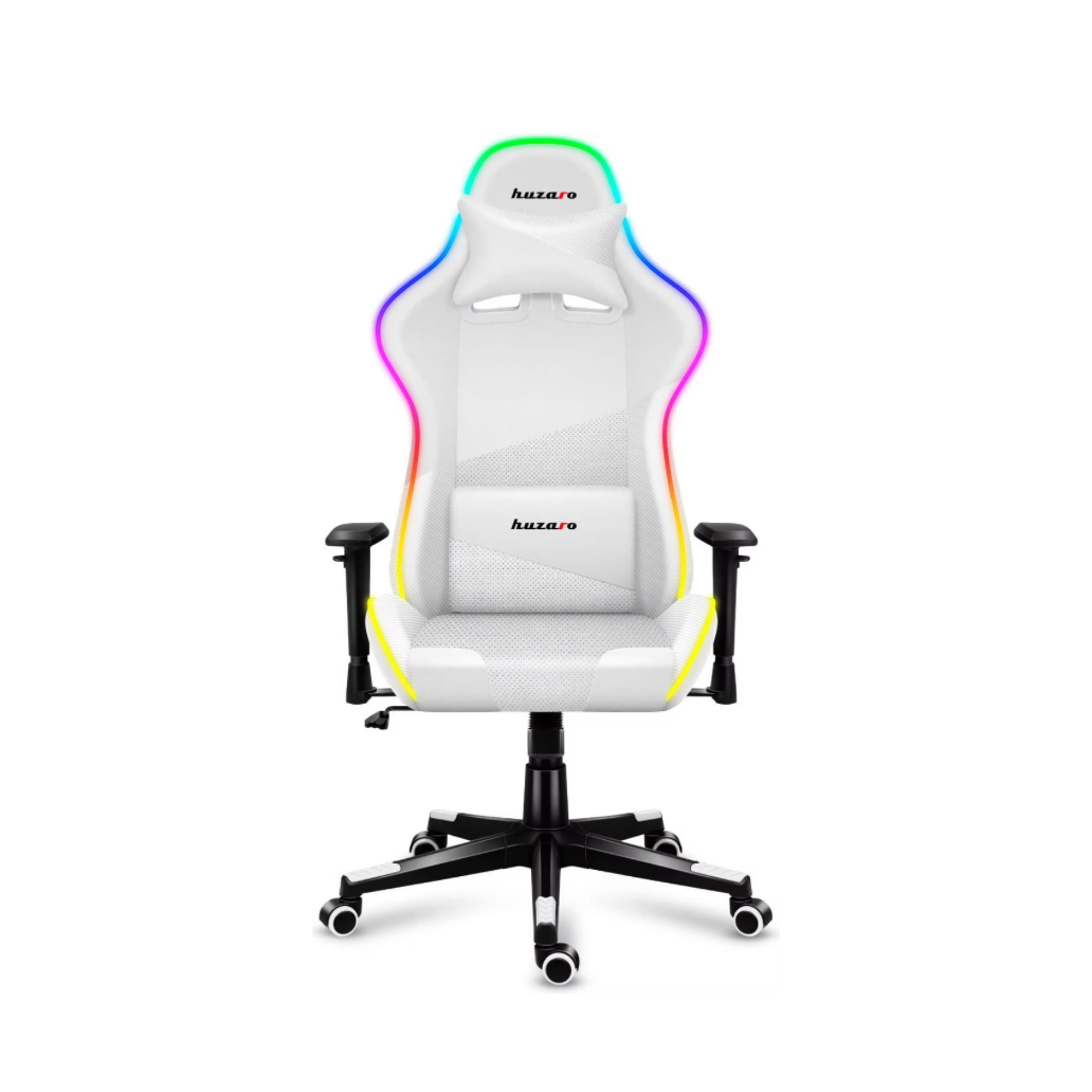 HUZARO Gaming-Stuhl FORCE 6.2 RGB – Weiß Vorderseite