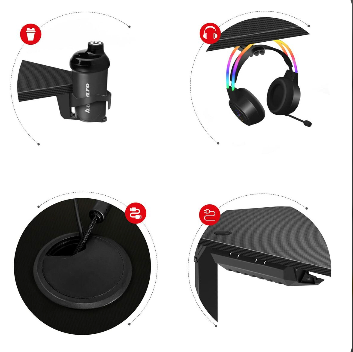 HUZARO HZ-Hero 4.7 – Gaming-Schreibtisc Features