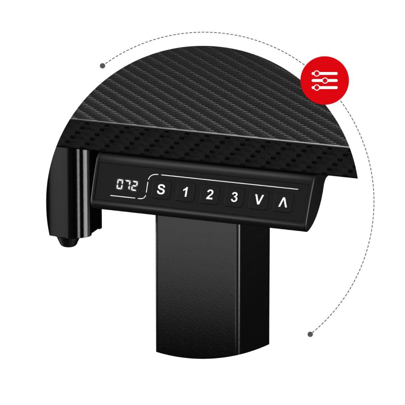 Huzaro HZ-Hero 8.2 White – Gaming-Schreibtisch Schwarz Höhenversteller