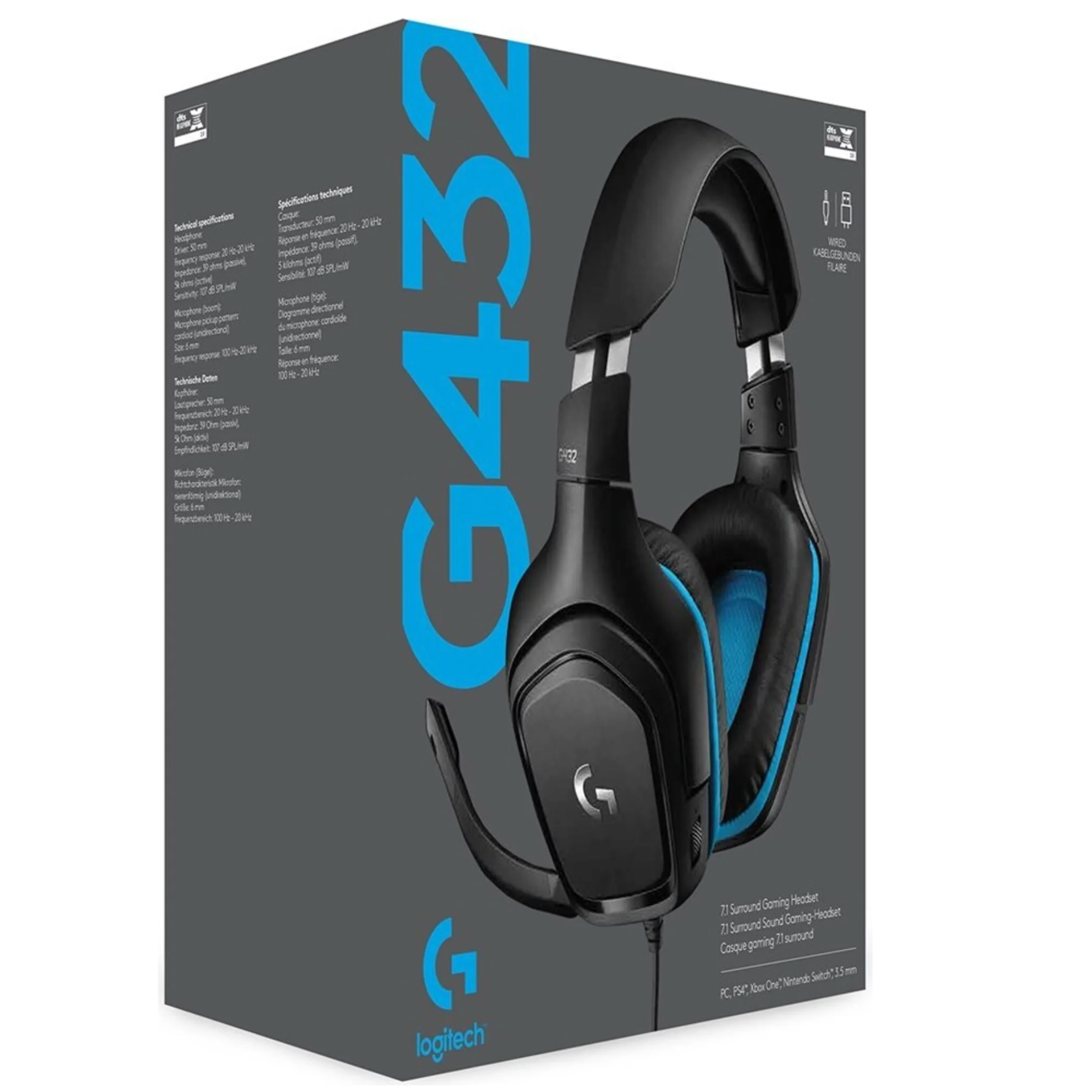LOGITECH G432 – Gaming-Headset Verpackung