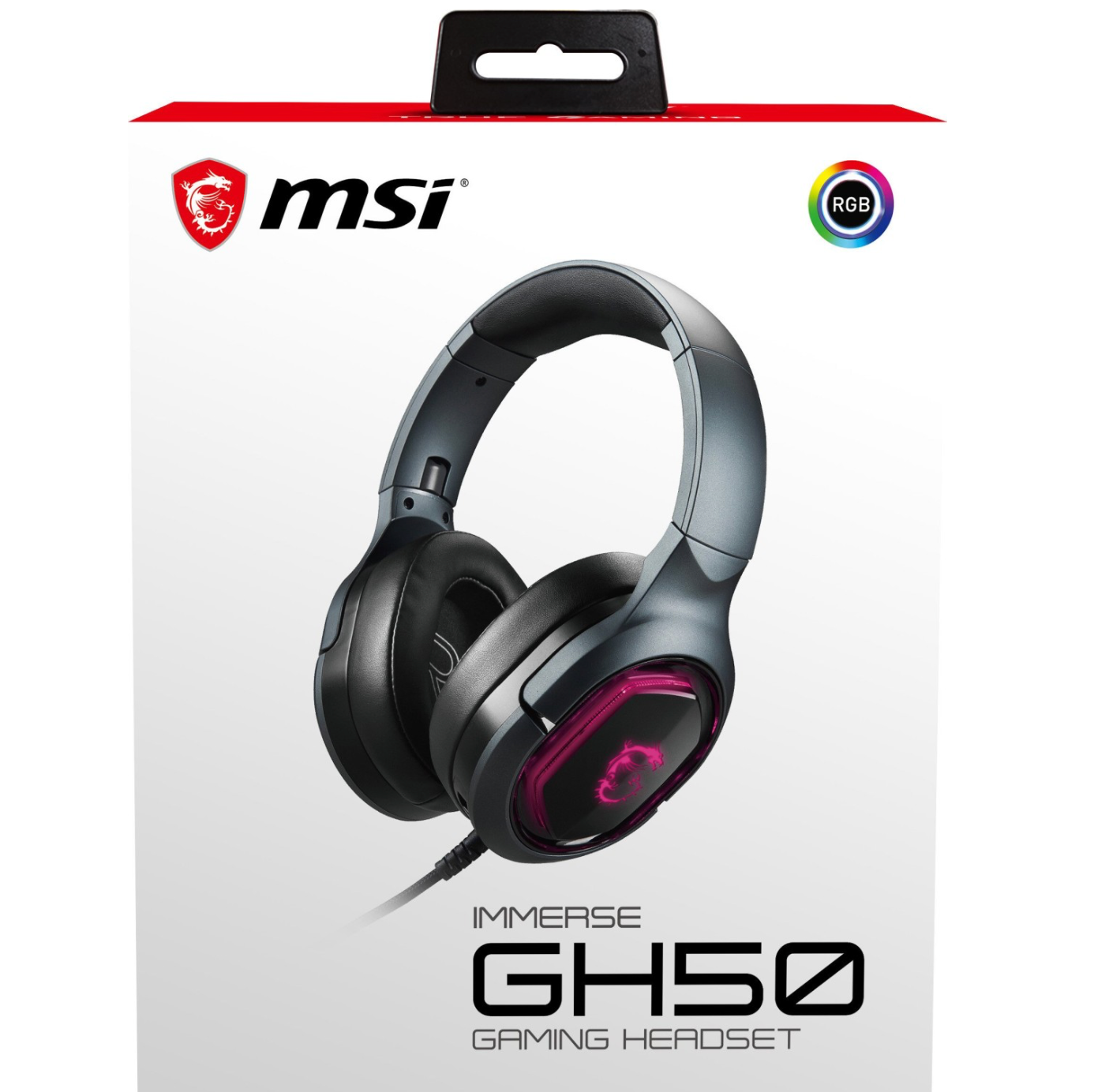 MSI mmerse GH50 – Gaming-Headset Verpackung