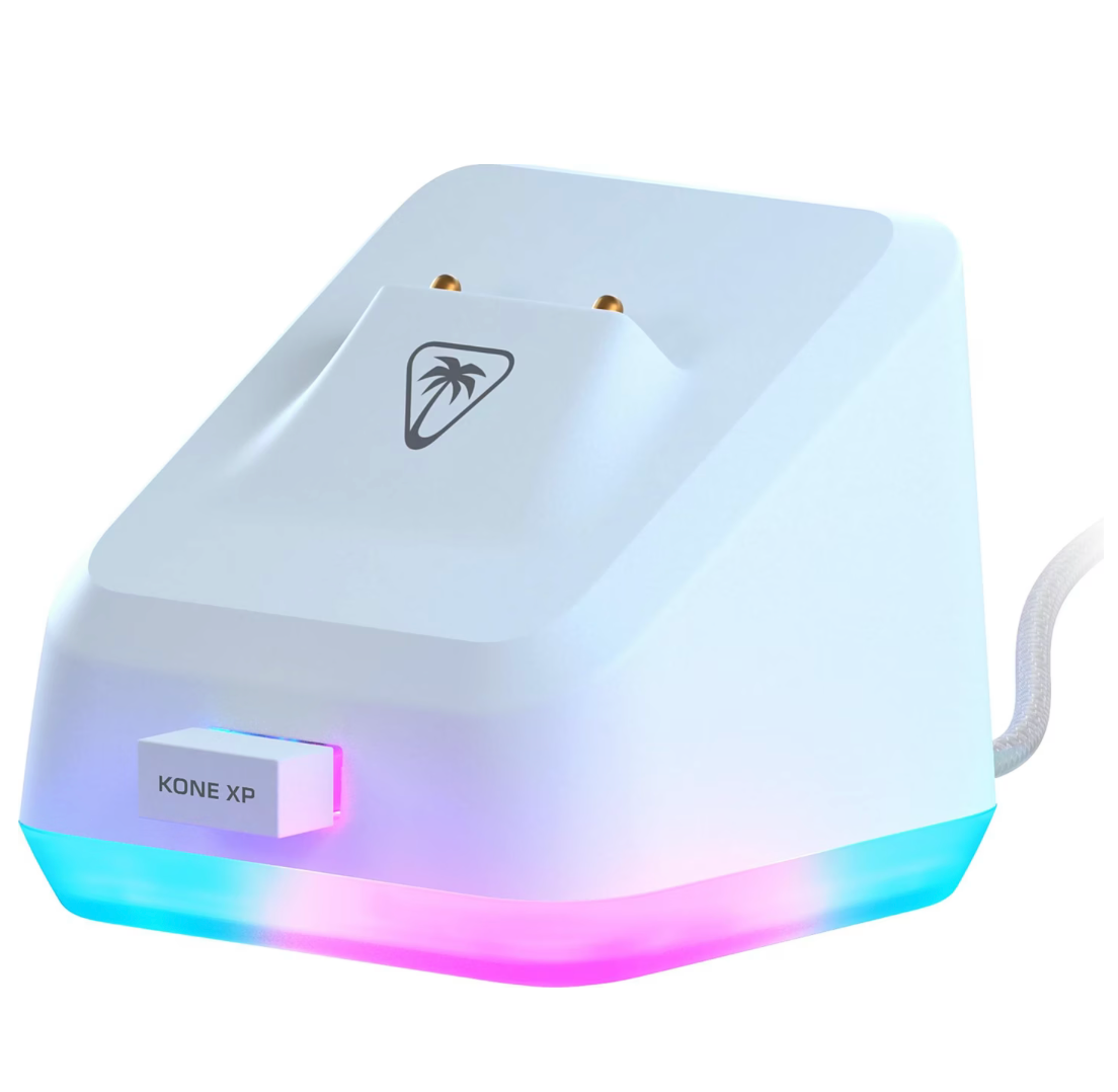 TURTLE BEACH Kone XP Air – Kabellose RGB Gaming-Maus Weiß Ladestation