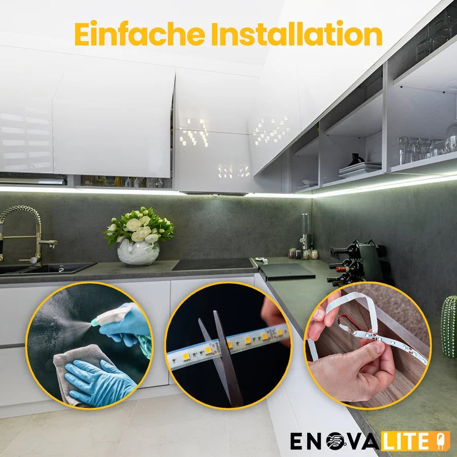  5 m RGB LED-Streifen (60 LEDs/m) Installation