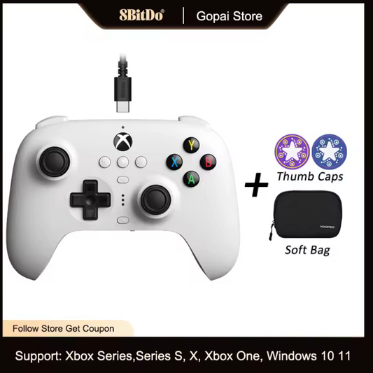 8bitDo Xbox Series Controller Weiß Kabelgebunden 