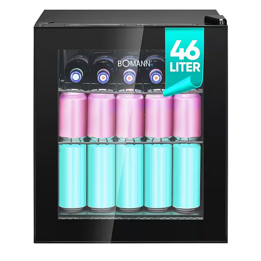 BOMANN Mini Kühlschrank Schwarz 46 Liter 