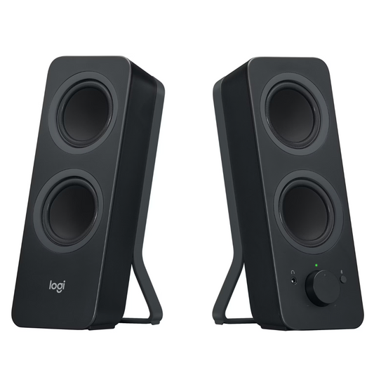 LOGITECH® | Z207 – Kabellose 2.0 PC-Lautsprecher mit Bluetooth & 3,5 mm-Klinke (Schwarz)