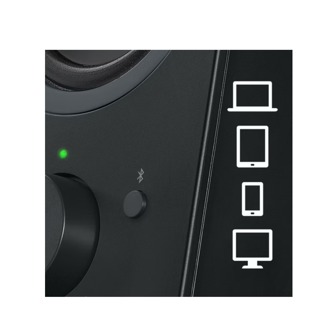 LOGITECH® | Z207 – Kabellose 2.0 PC-Lautsprecher mit Bluetooth & 3,5 mm-Klinke (Schwarz)