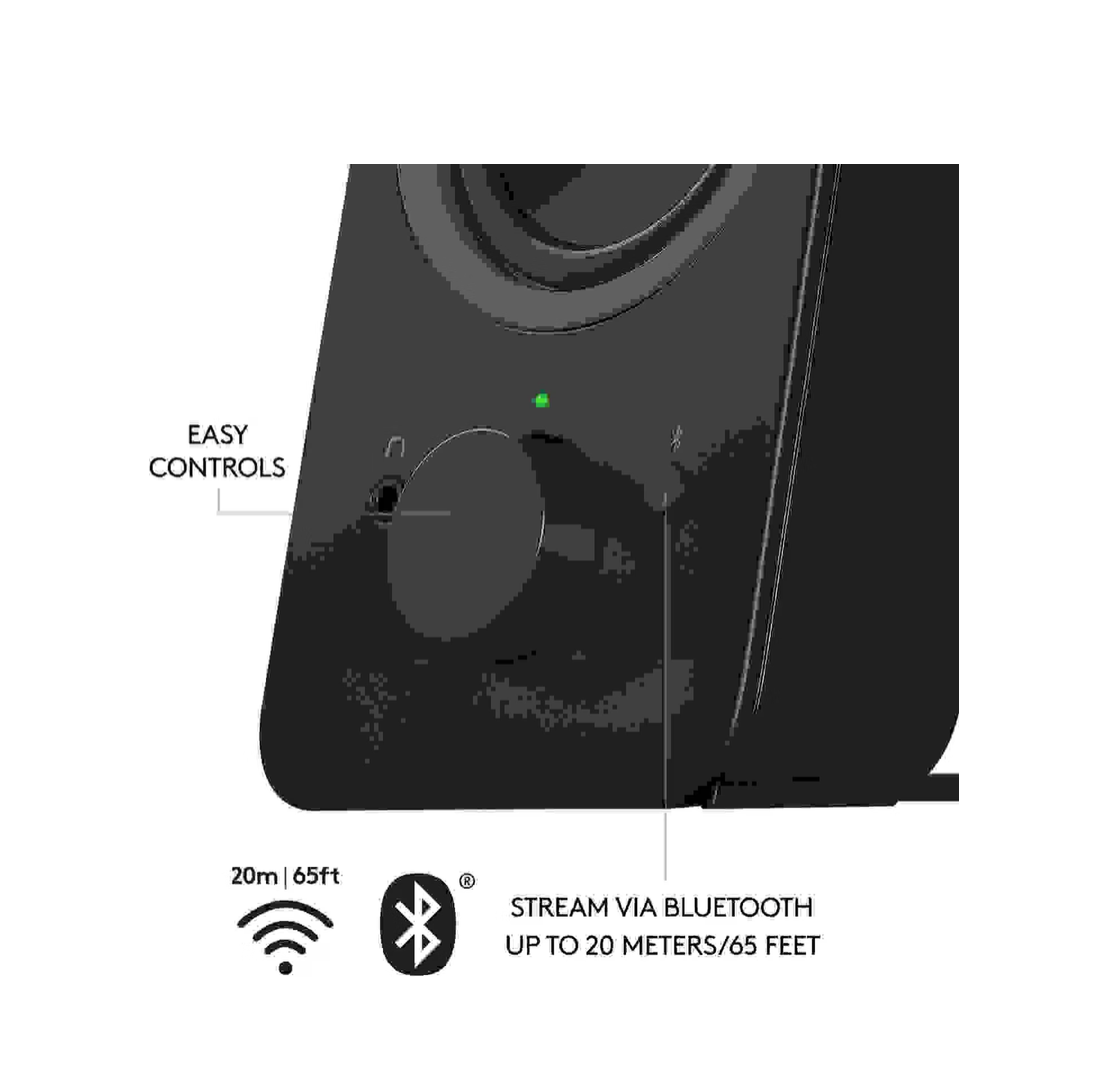 LOGITECH® | Z207 – Kabellose 2.0 PC-Lautsprecher mit Bluetooth & 3,5 mm-Klinke (Schwarz)