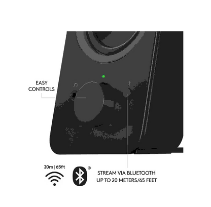 LOGITECH® | Z207 – Kabellose 2.0 PC-Lautsprecher mit Bluetooth & 3,5 mm-Klinke (Schwarz)