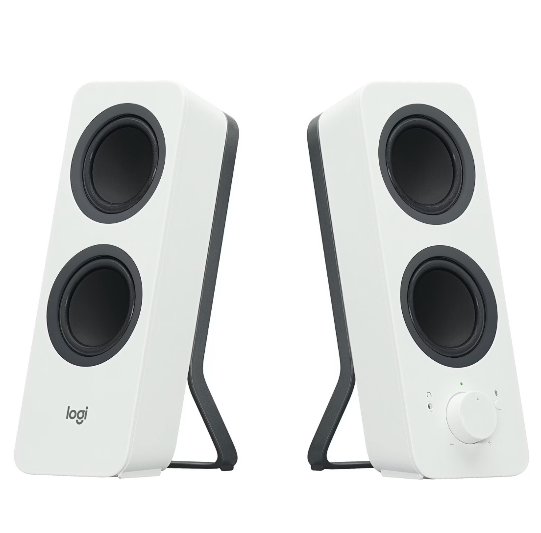 LOGITECH® | Z207 – Kabellose 2.0 PC-Lautsprecher mit Bluetooth & 3,5 mm-Klinke (Weiß)