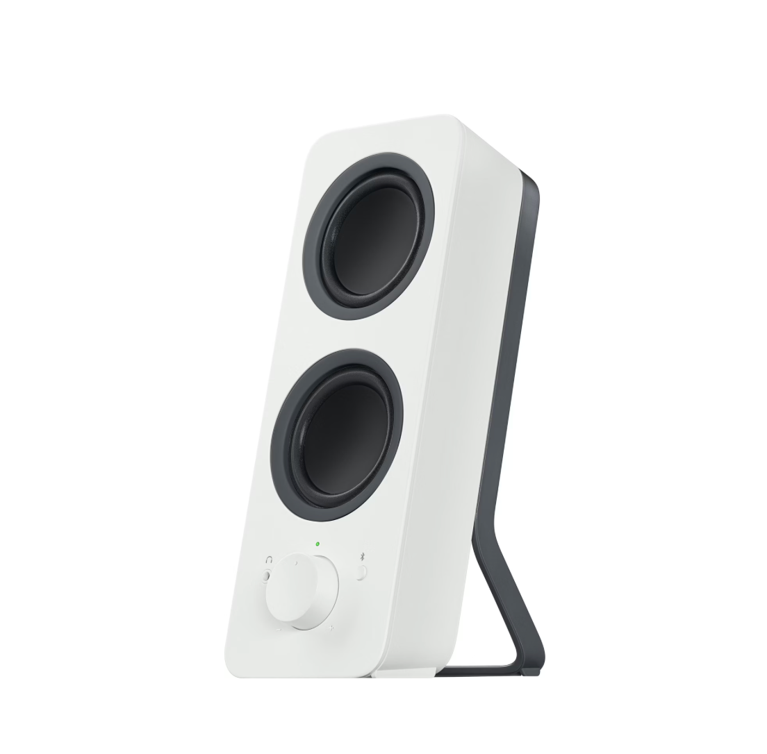 LOGITECH® | Z207 – Kabellose 2.0 PC-Lautsprecher mit Bluetooth & 3,5 mm-Klinke (Weiß)