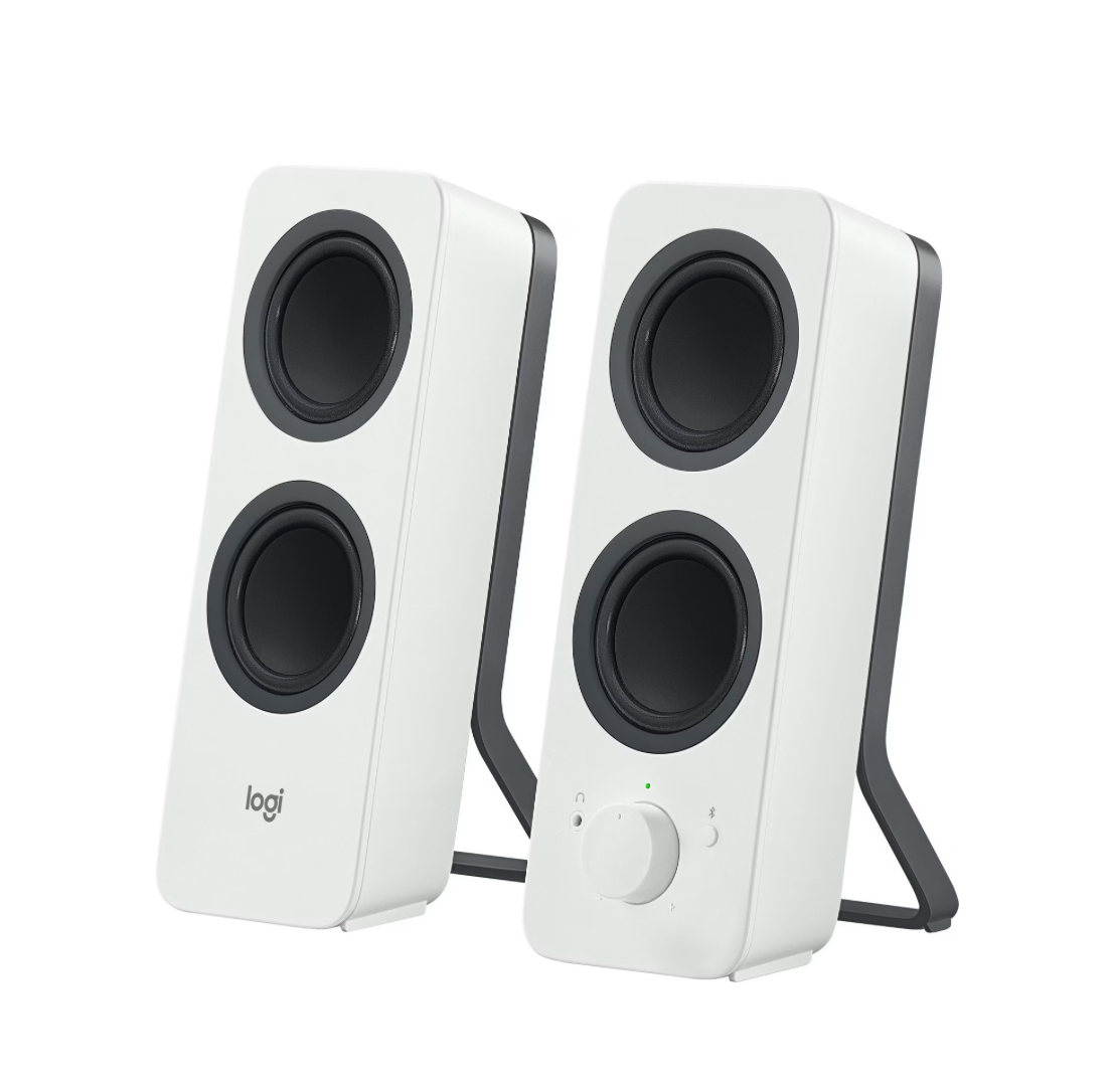 LOGITECH® | Z207 – Kabellose 2.0 PC-Lautsprecher mit Bluetooth & 3,5 mm-Klinke (Weiß)