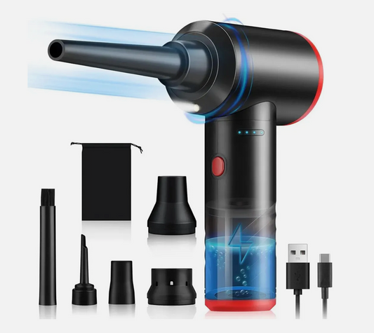 TRAUMHEIM® | Elektrisches Staubgebläse für PC – Akku-betriebenes 3-Gang Air Duster