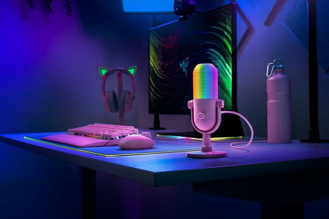 RAZER® | Seiren V3 Chroma – USB-Mikrofon Quartz Edition für Streaming & Gaming