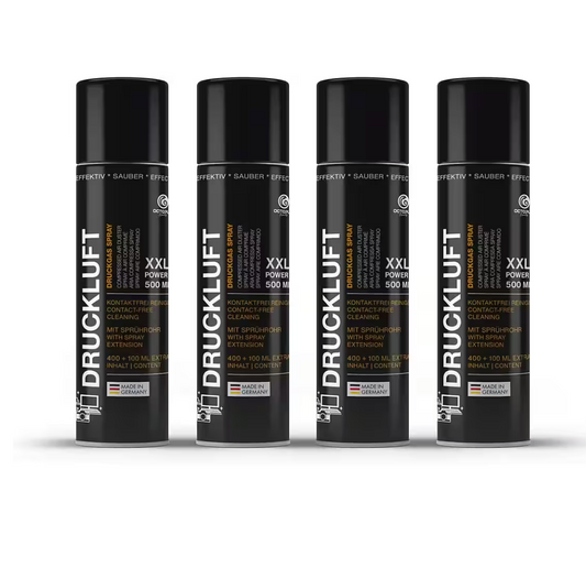OCTOPUS® | 4× Druckluftspray 500 ml – Reinigungs-Spray für Elektronik & Hardware