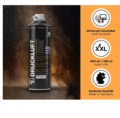 OCTOPUS® | 4× Druckluftspray 500 ml – Reinigungs-Spray für Elektronik & Hardware