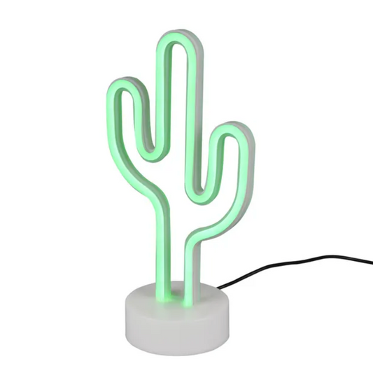 GOLOOT LED Neonlampe Kaktus– Grünes Deko-Licht  ON