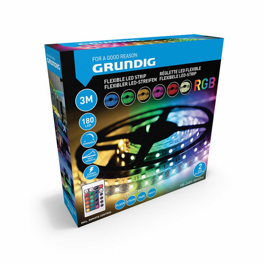 GRUNDIG® | LED-Leisten RGB 180 – Flexible Ambientebeleuchtun Verpackung
