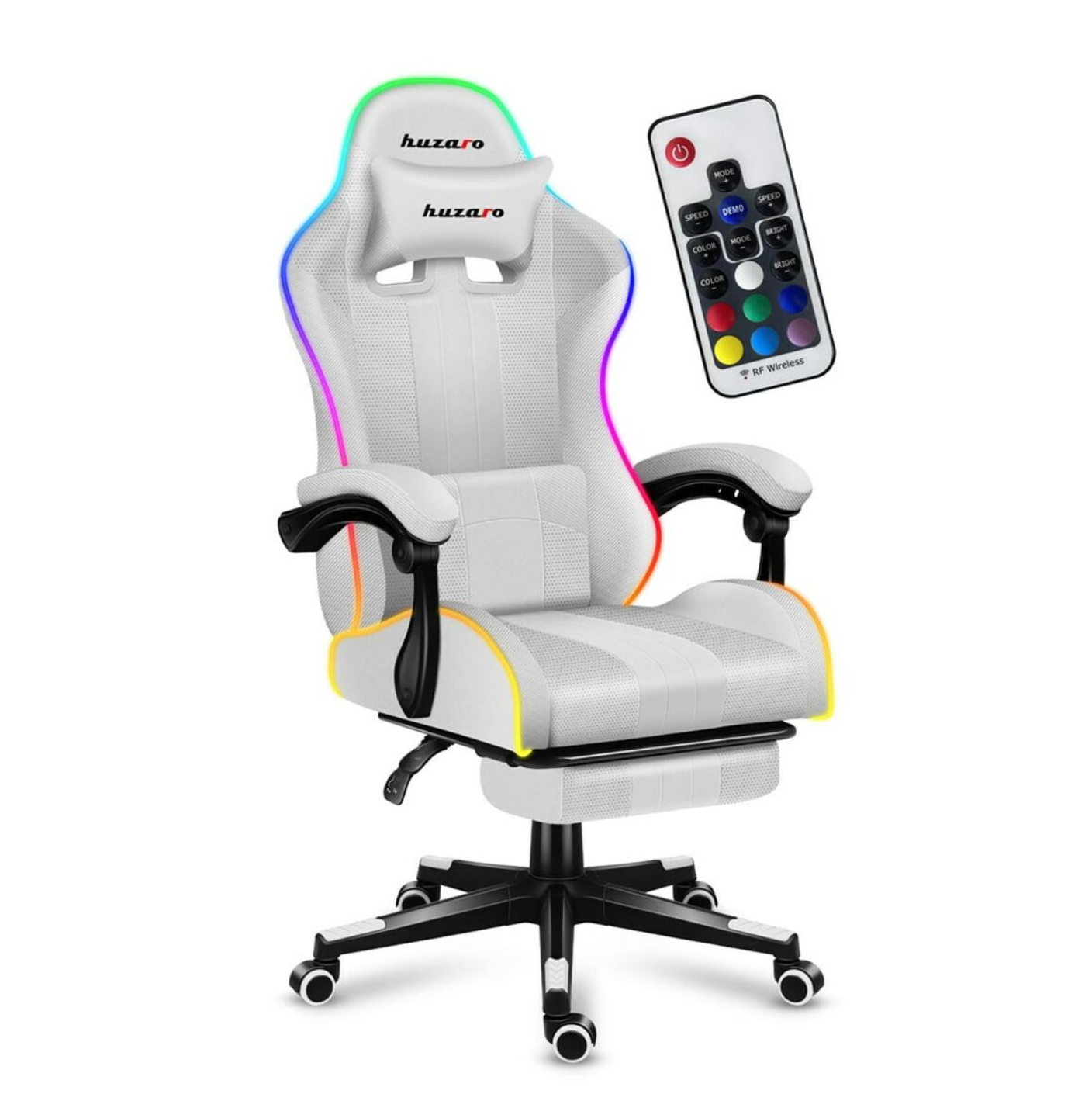 HUZARO  Gaming-Stuhl FORCE 4.7 RGB – Weiß