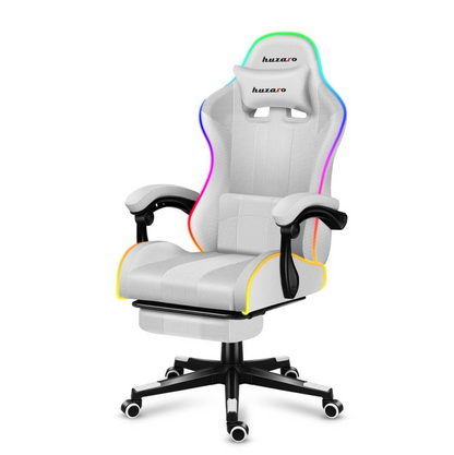 HUZARO  Gaming-Stuhl FORCE 4.7 RGB – Weiß seitlich