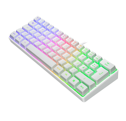 ISY IGK 3500-WT – Kabelgebundene Gaming-Tastatur RGB von der Seite