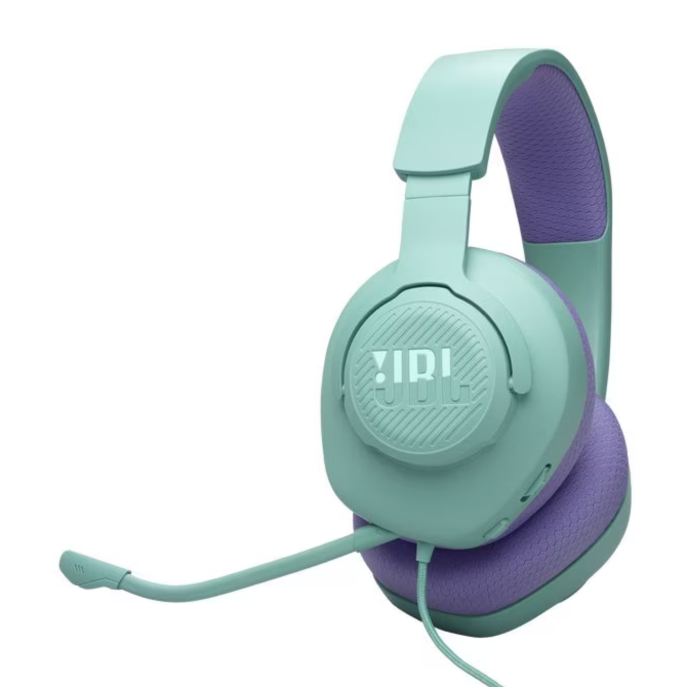 JBL  Quantum 100 M2 – Over-Ear Gaming-Headset cyan seitlich