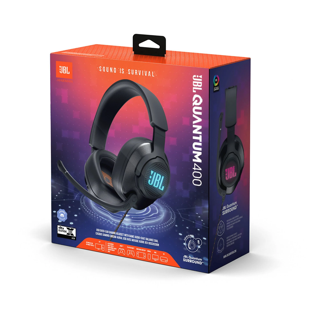 JBL  Quantum 400 – Gaming-Headset Verpackung