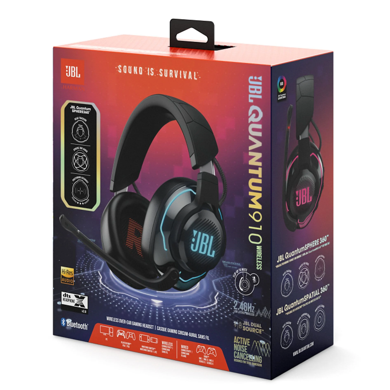 JBL Quantum 910 Wireless – Kabelloses Gaming-Headset  Verpackung 