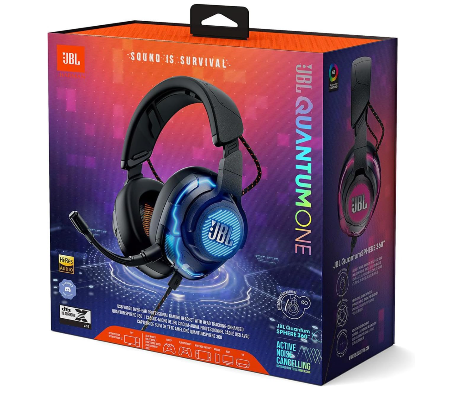 JBL Quantum One – High-End Gaming-Headset Verpackung