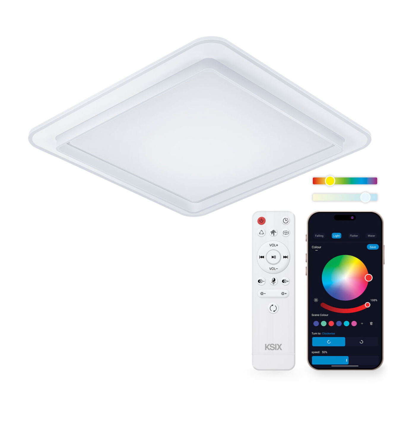 KSIX® | LED-Deckenleuchte Celeste – 3000K bis 6500K 