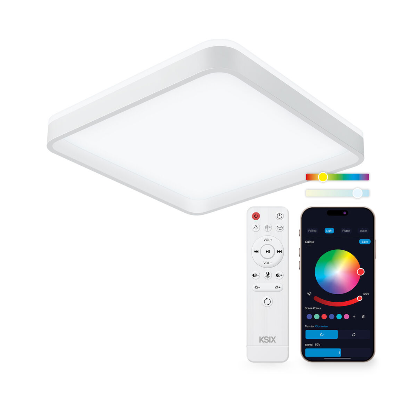 KSIX® | LED-Deckenleuchte Stellar Plus – 3000K bis 6500K aus