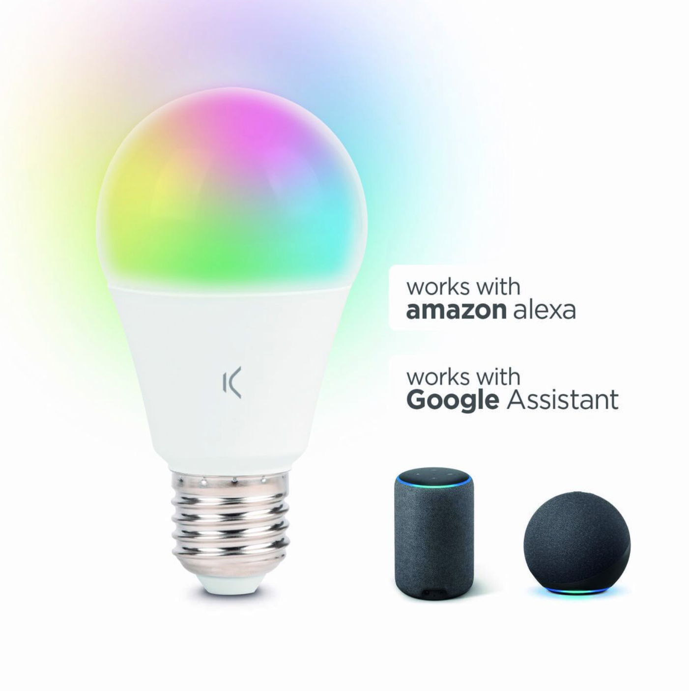 KSIX® | LED-Lampe E27 9 W – Fassung F alexa 