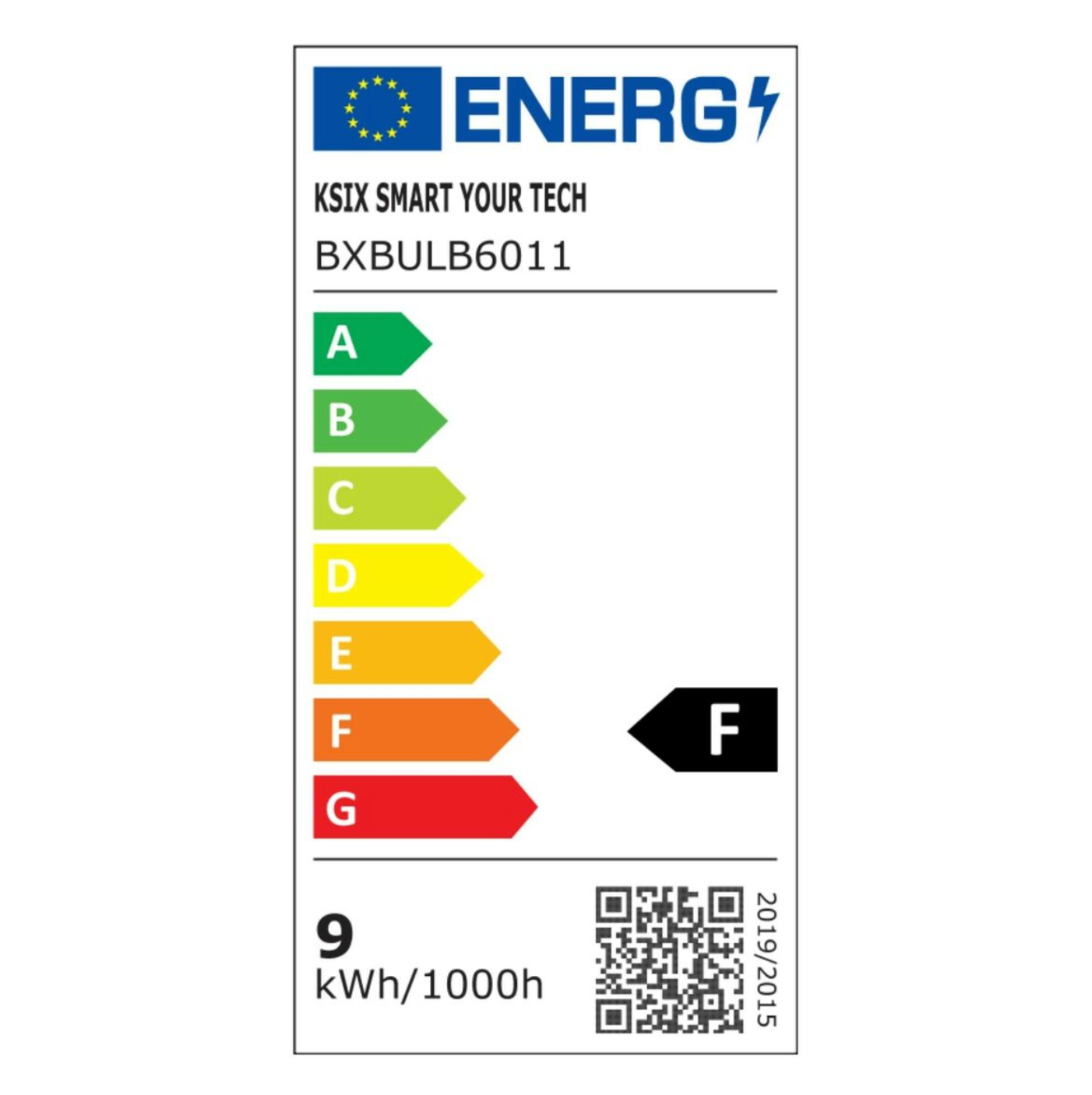 KSIX® | LED-Lampe E27 9 W – Fassung F alexa 9 kWh