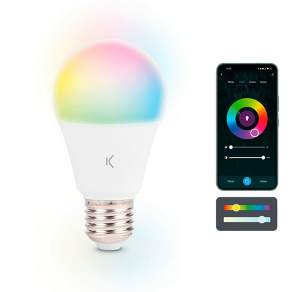 KSIX® | LED-Lampe E27 9 W – Fassung F alexa app Steuerung