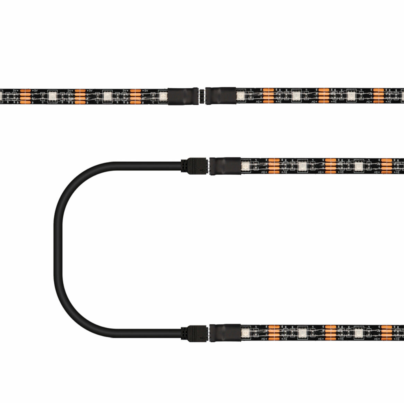 KSIX® | LED-Leisten RGB – Flexible Ambientebeleuchtung Aufbau