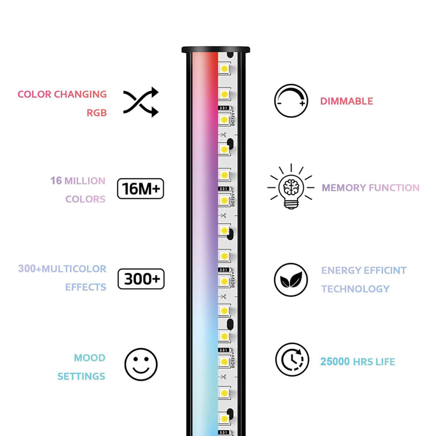 KSIX® | LED-Stehlampe – 12 W, 220–240 V, 140 cm Dimmable