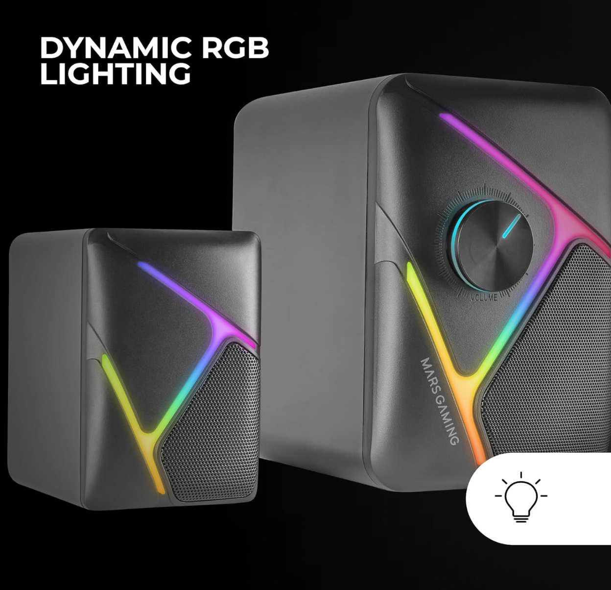 MARS GAMING® | Lautsprecher MSH21W – Schwarz RGB