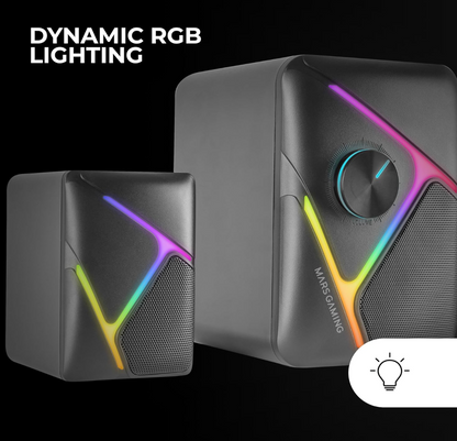 MARS GAMING® | Lautsprecher MSH21W – Schwarz RGB