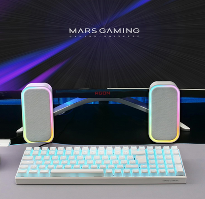 MARS GAMING® | Lautsprecher MSOM – Weiß Setup