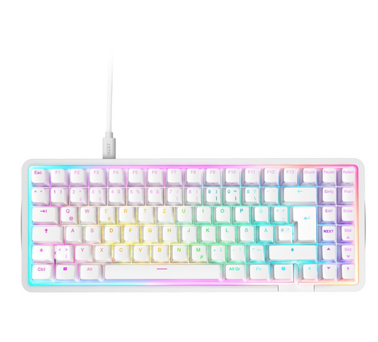 NZXT FUNCTION Elite MiniTKL Weiß von Oben