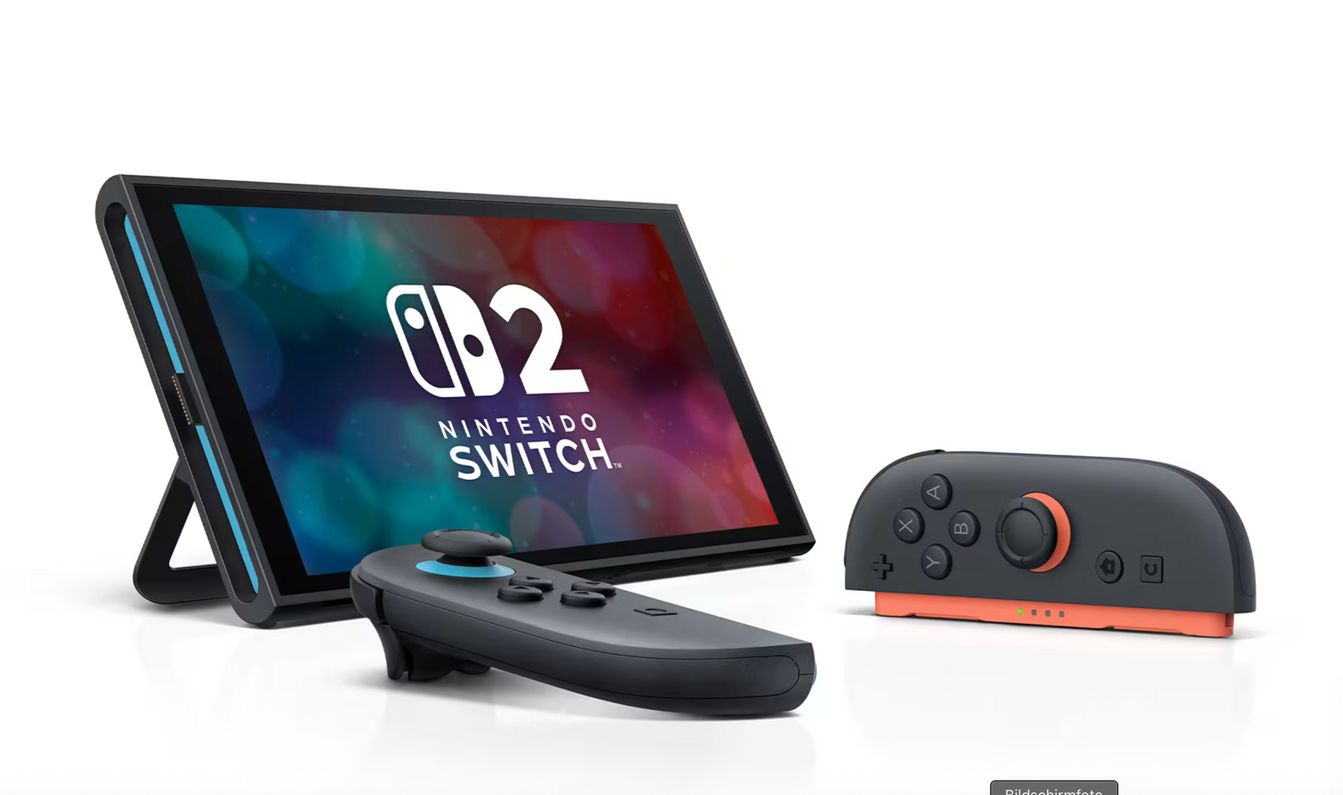 Nintendo Switch 2 Beispiel Bildschirm und Conroller 